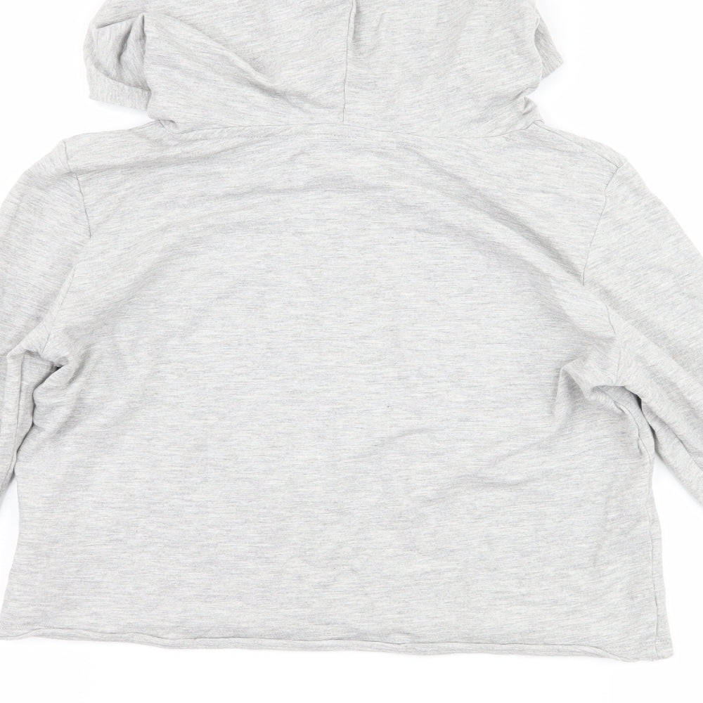 H&M Girls Grey   Pullover Hoodie Size 13-14 Years  - graphic