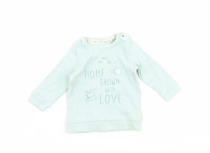 George Baby Green   Pullover Jumper Size 3-6 Months  - home grown with love