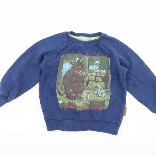 TU Boys Blue   Pullover Sweatshirt Size 3-4 Years  - The Gruffalo