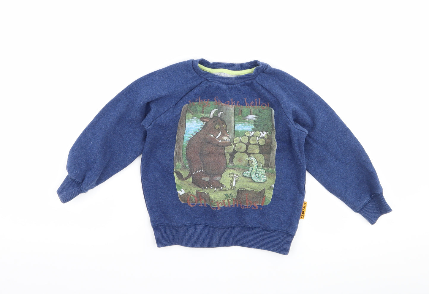 TU Boys Blue   Pullover Sweatshirt Size 3-4 Years  - The Gruffalo