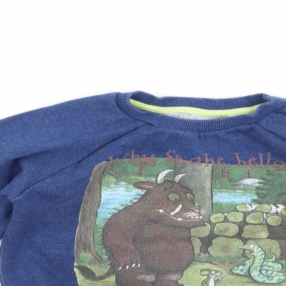 TU Boys Blue   Pullover Sweatshirt Size 3-4 Years  - The Gruffalo