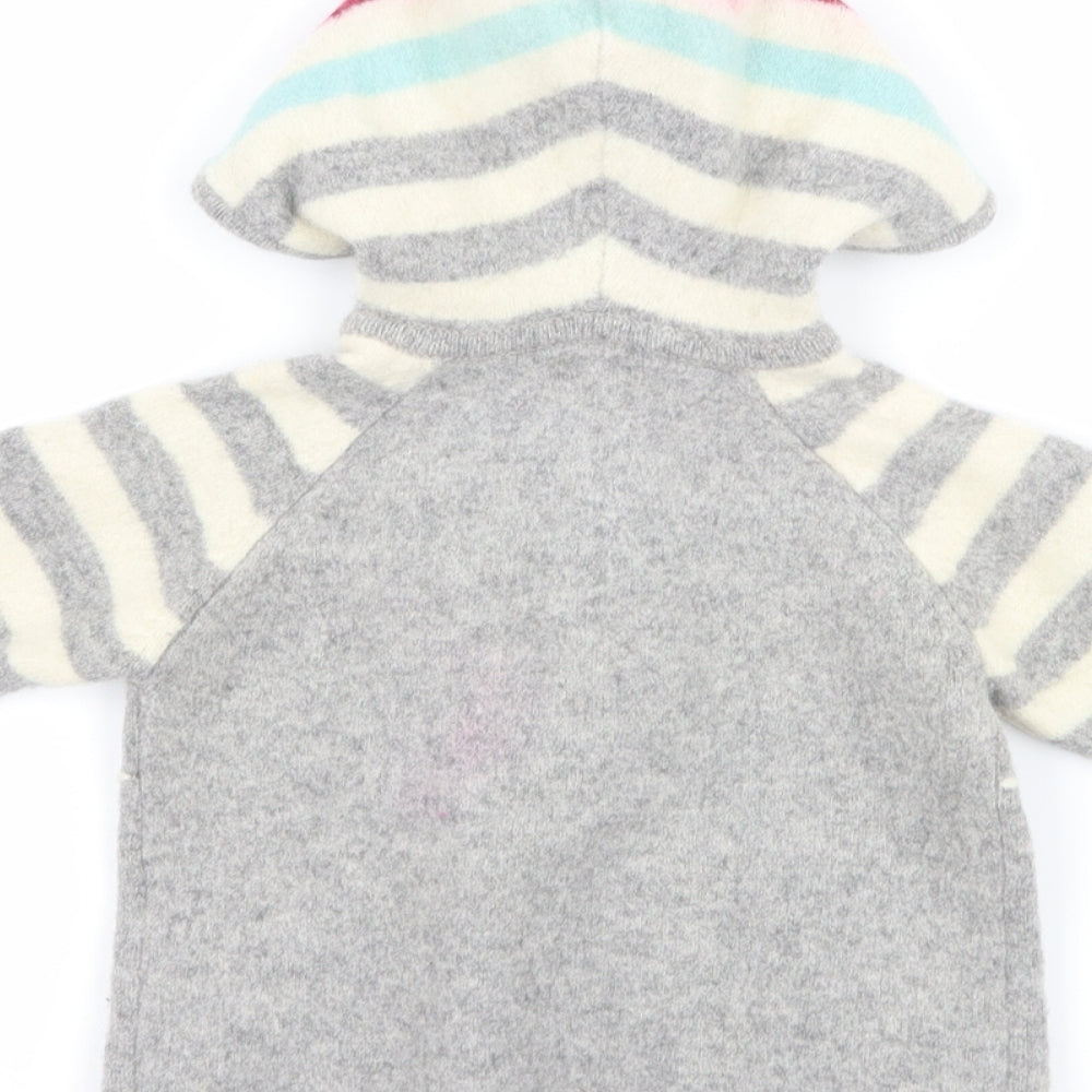 Monsoon Boys Grey  Knit Jacket  Size 3-4 Years  - cars