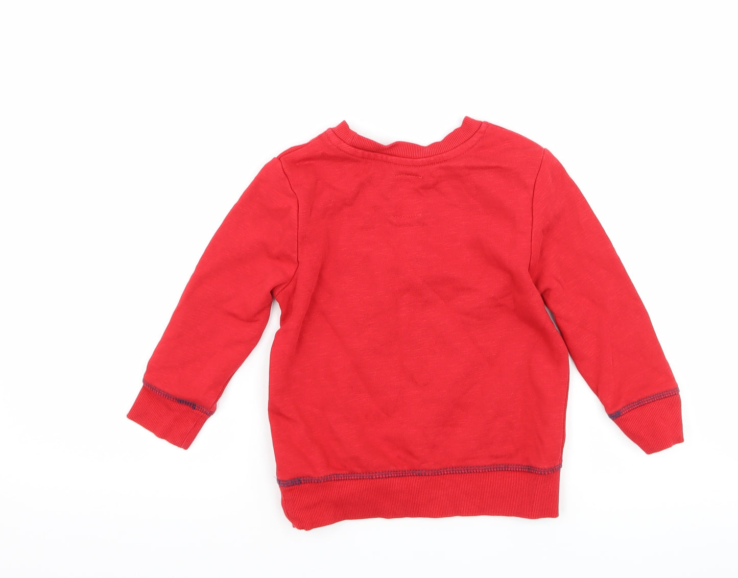 George Boys Red   Pullover Jumper Size 18-24 Months  - Christmas Dinosaur