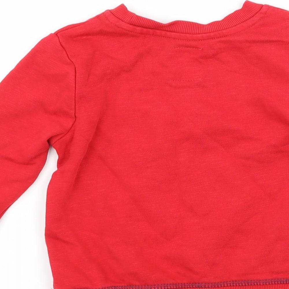 George Boys Red   Pullover Jumper Size 18-24 Months  - Christmas Dinosaur