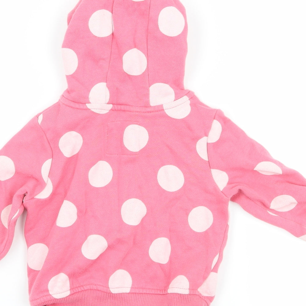 NEXT Girls Pink Polka Dot  Jacket  Size 6-9 Months  - Animal face
