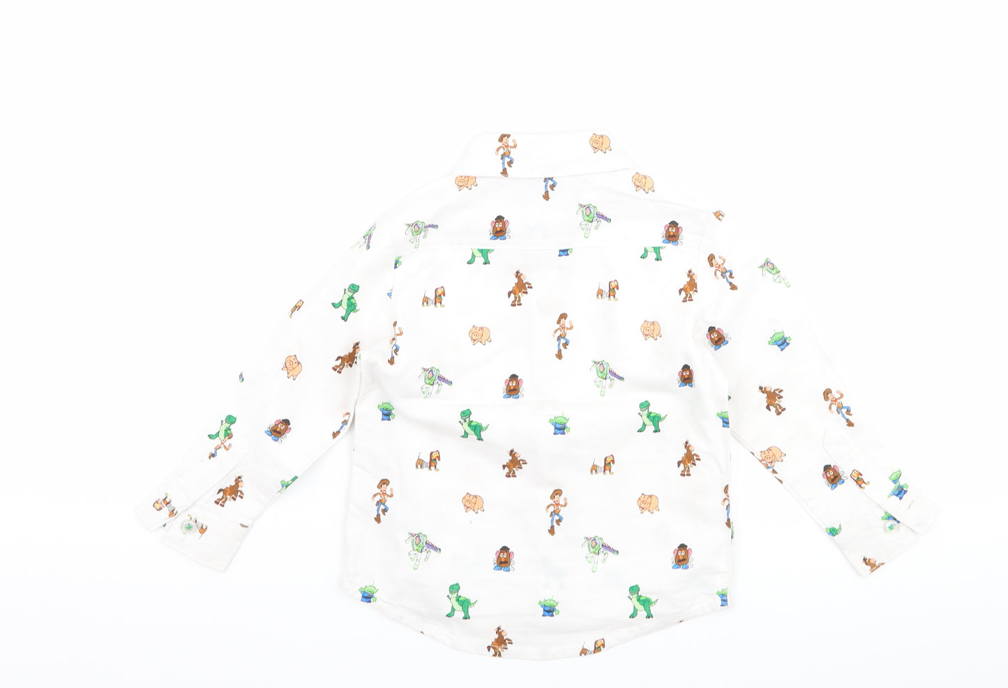Primark Baby White   Basic Button-Up Size 9-12 Months  - disney toy story