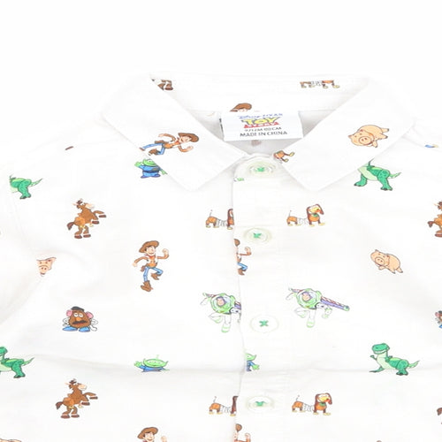 Primark Baby White   Basic Button-Up Size 9-12 Months  - disney toy story