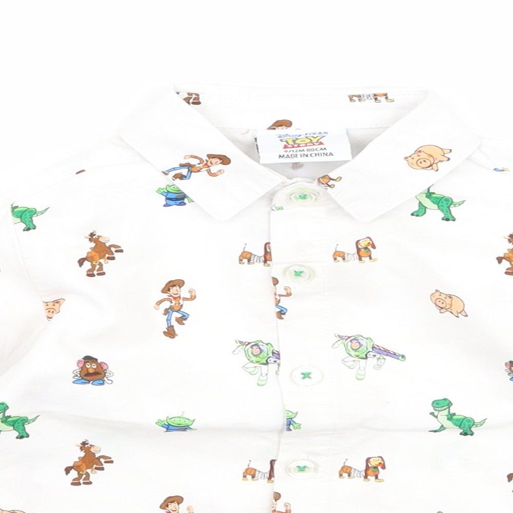 Primark Baby White   Basic Button-Up Size 9-12 Months  - disney toy story