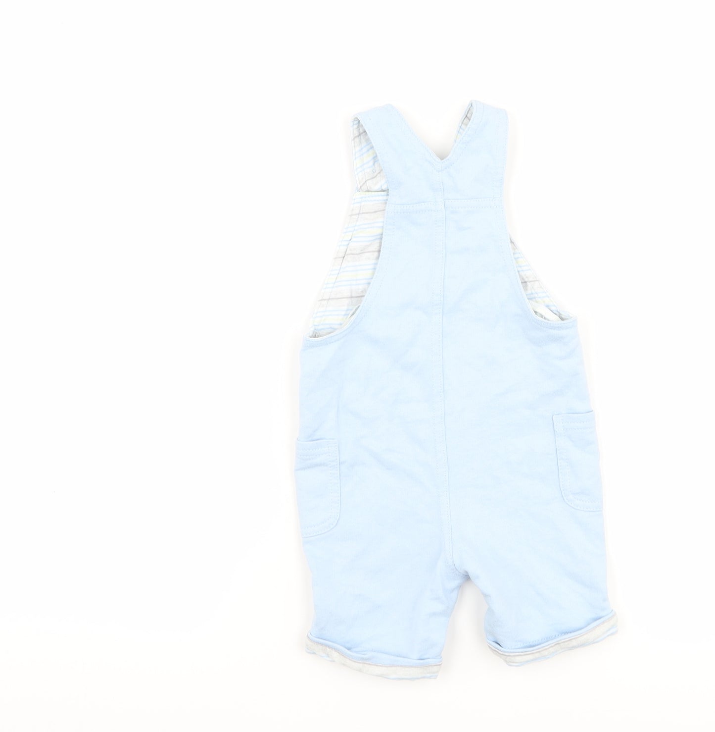 George Boys Blue   Dungaree One-Piece Size 9-12 Months  - Elephant
