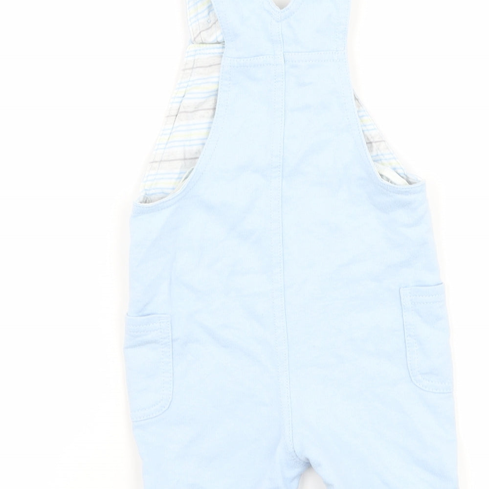 George Boys Blue   Dungaree One-Piece Size 9-12 Months  - Elephant