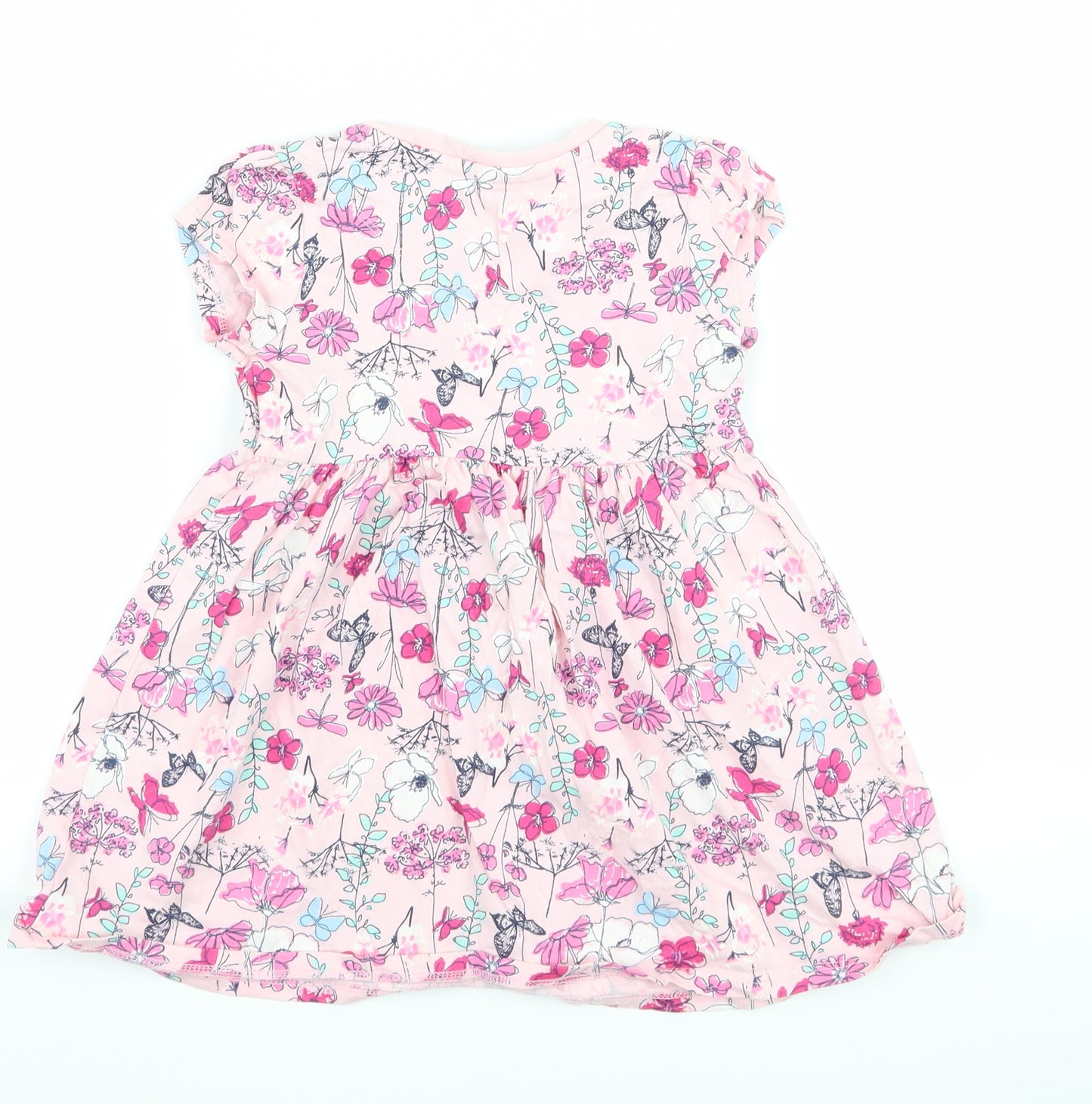 George Girls Pink Floral  Shift  Size 18-24 Months