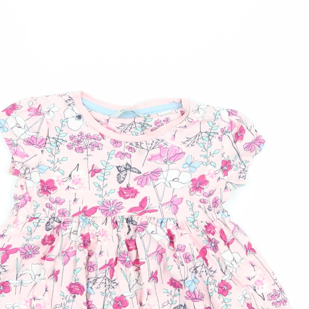 George Girls Pink Floral  Shift  Size 18-24 Months