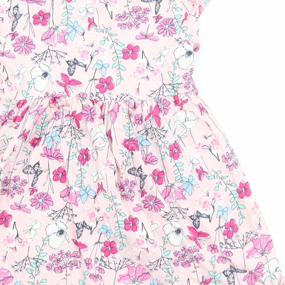 George Girls Pink Floral  Shift  Size 18-24 Months