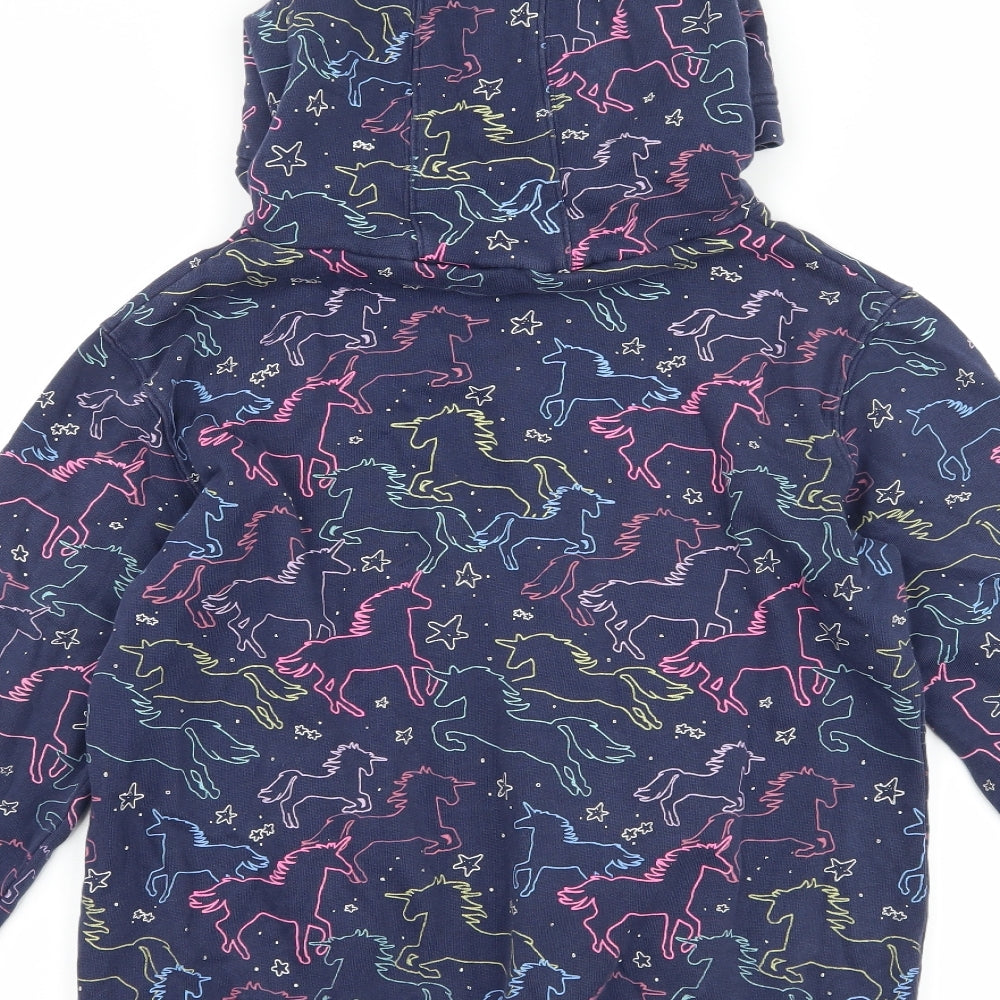 NEXT Girls Black   Pullover Hoodie Size 11 Years  - unicorn