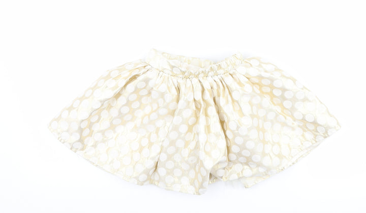 Preworn Girls Gold Polka Dot  Tutu Skirt Size 3-4 Years