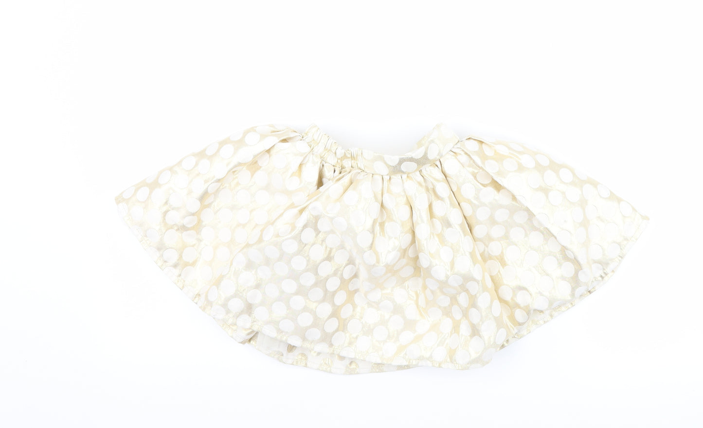 Preworn Girls Gold Polka Dot  Tutu Skirt Size 3-4 Years