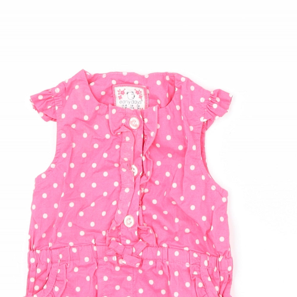 Primark Girls Pink Polka Dot  Romper One-Piece Size 0-3 Months