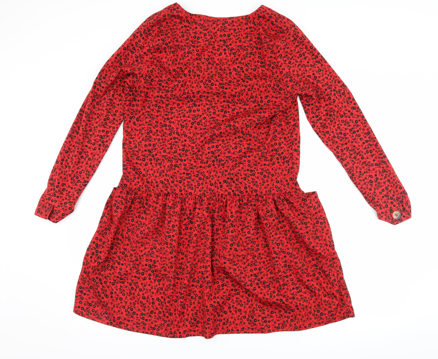 influence Womens Red Floral  Skater Dress  Size 10