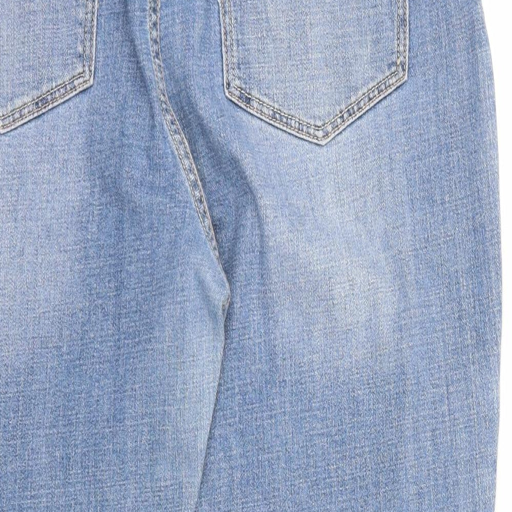 F&F Womens Blue  Denim Cropped Jeans Size 16 L23 in