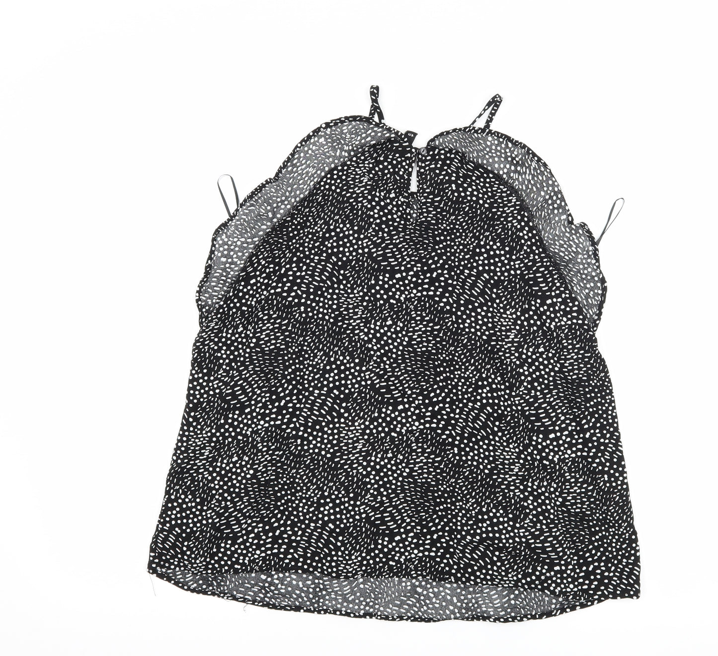 H&M Womens Black Polka Dot  Camisole Tank Size 12