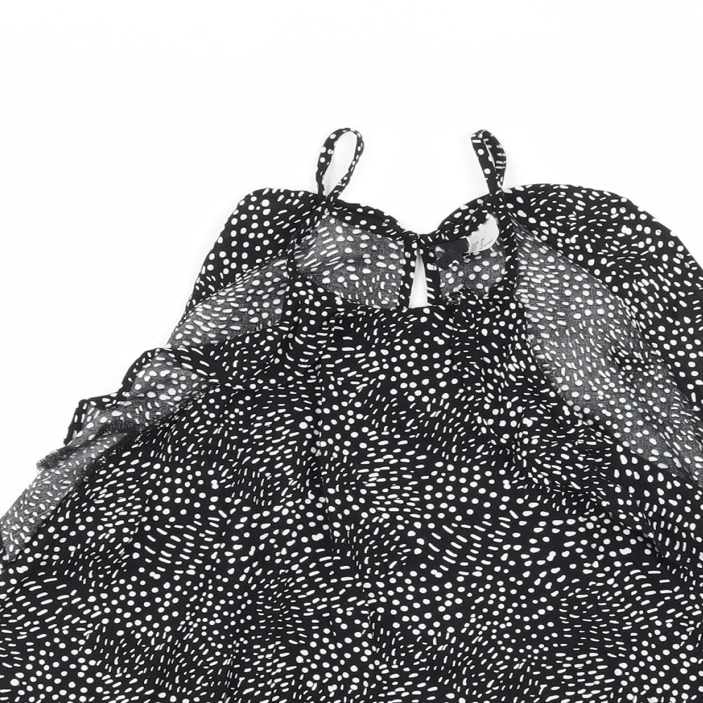 H&M Womens Black Polka Dot  Camisole Tank Size 12