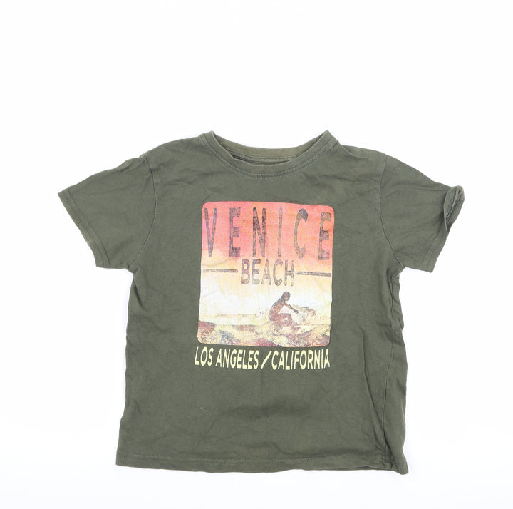 Primark Boys Green Basic T-Shirt Size 6-7 Years - Venice Beach California