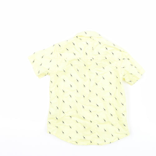 NEXT Boys Yellow   Basic Button-Up Size 12-18 Months  - Giraffe