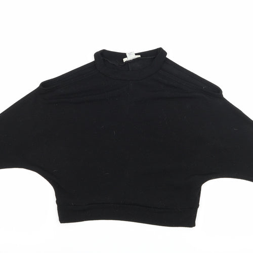 River Island Girls Black   Basic T-Shirt Size 5-6 Years  - Cut Out Shoulder