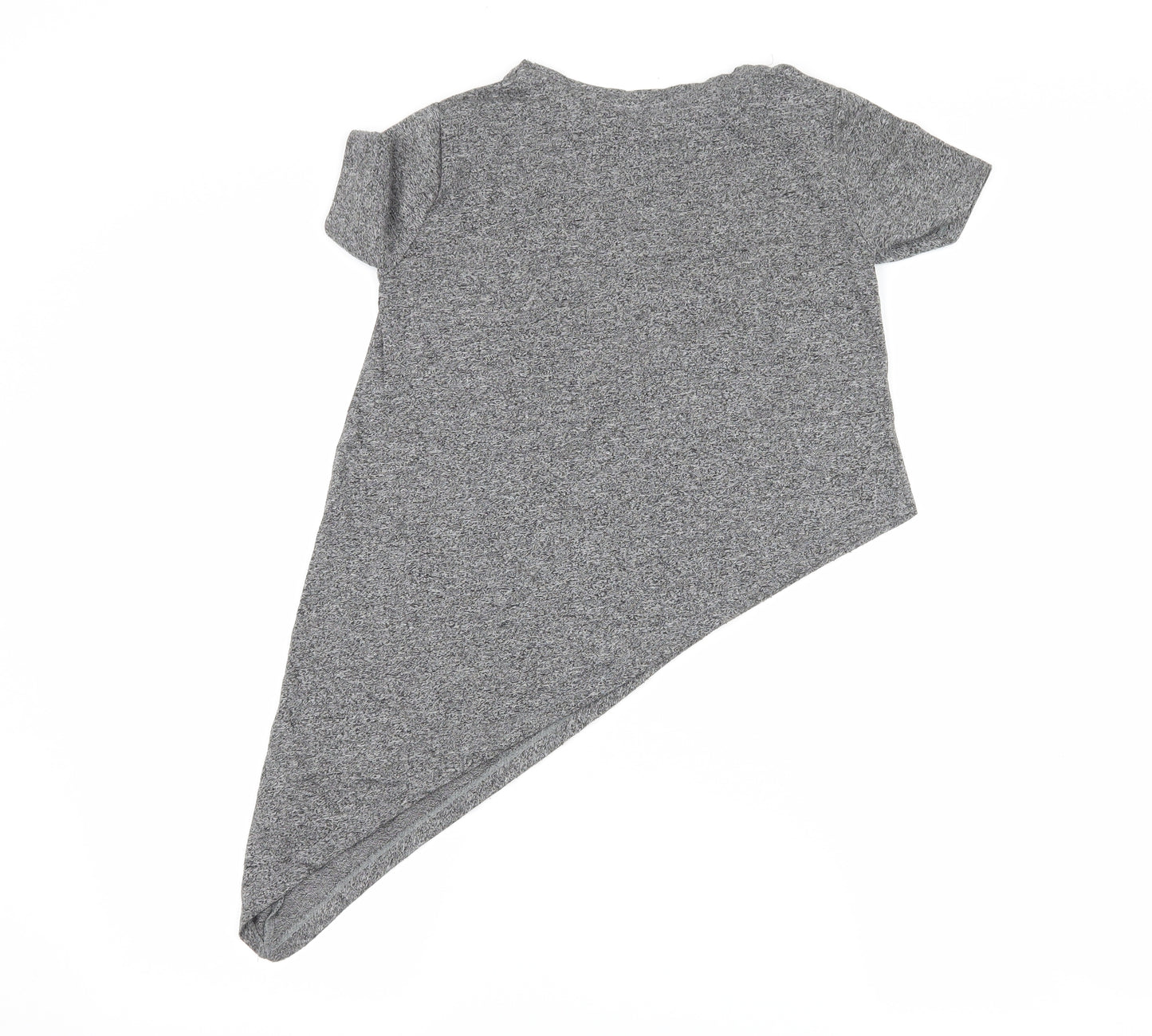 F&F Girls Grey   Basic T-Shirt Size 7-8 Years  - slogan