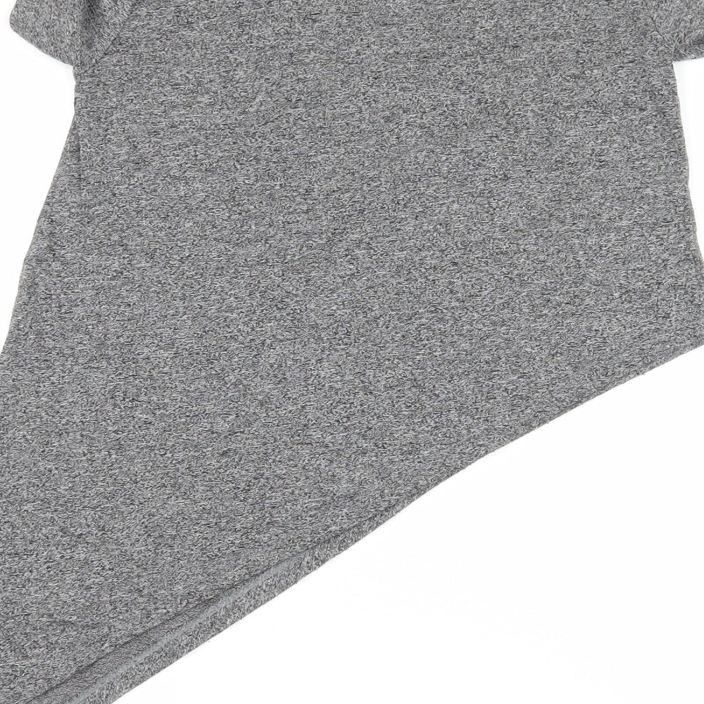 F&F Girls Grey   Basic T-Shirt Size 7-8 Years  - slogan