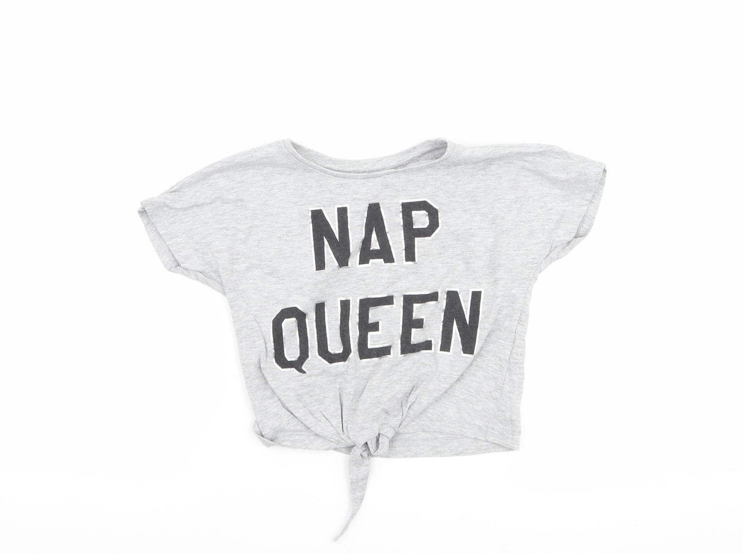 Minoti Girls Grey   Basic T-Shirt Size 4-5 Years  - Nap Queen