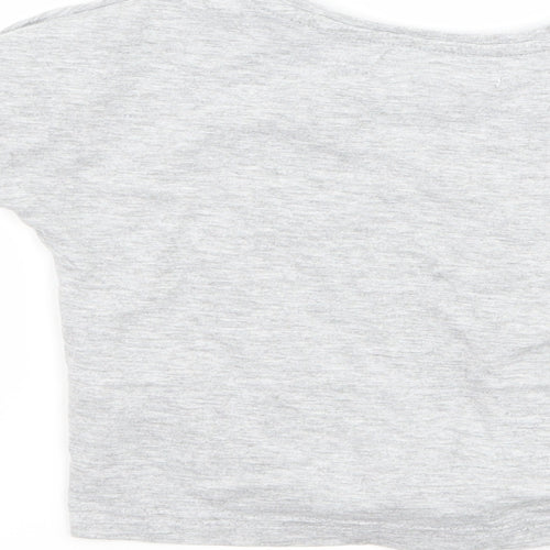 Minoti Girls Grey   Basic T-Shirt Size 4-5 Years  - Nap Queen