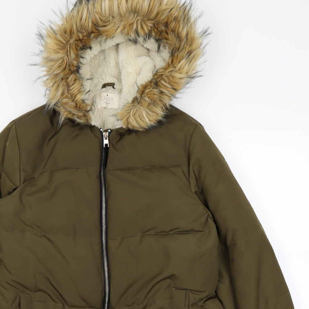 Candy Couture Girls Green   Puffer Jacket Coat Size 15 Years