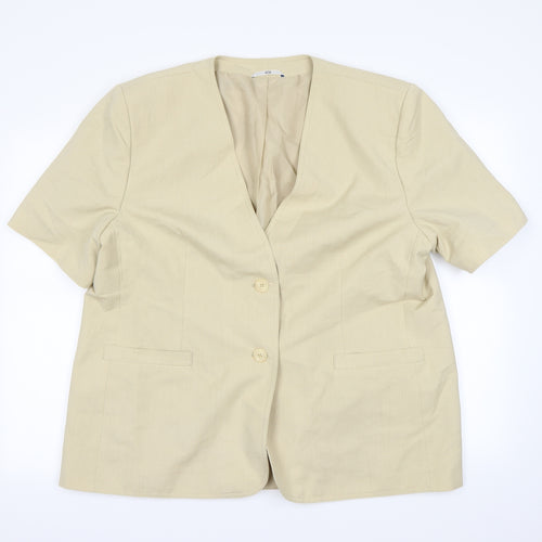 C&A Womens Beige   Jacket Blazer Size 24  - Shoulder Pads