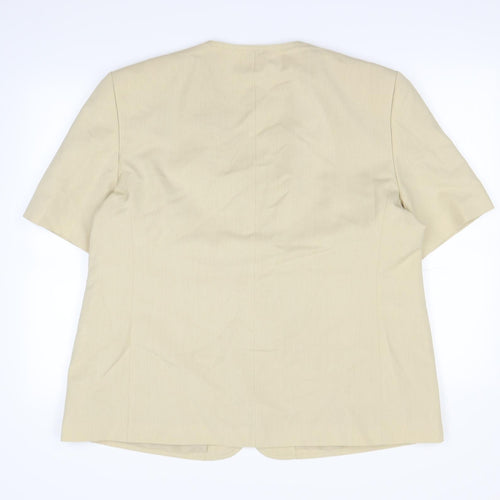 C&A Womens Beige   Jacket Blazer Size 24  - Shoulder Pads