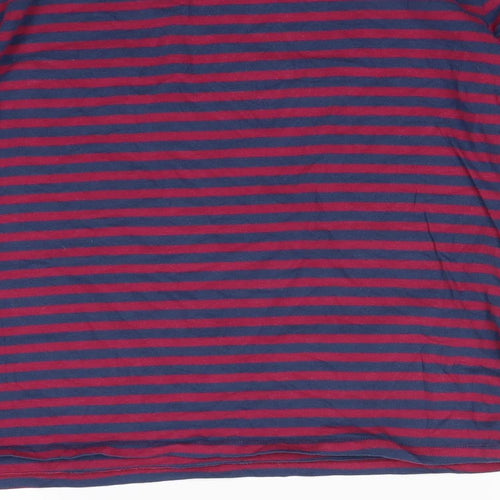 Lily & Me Womens Multicoloured Striped  Basic T-Shirt Size 16
