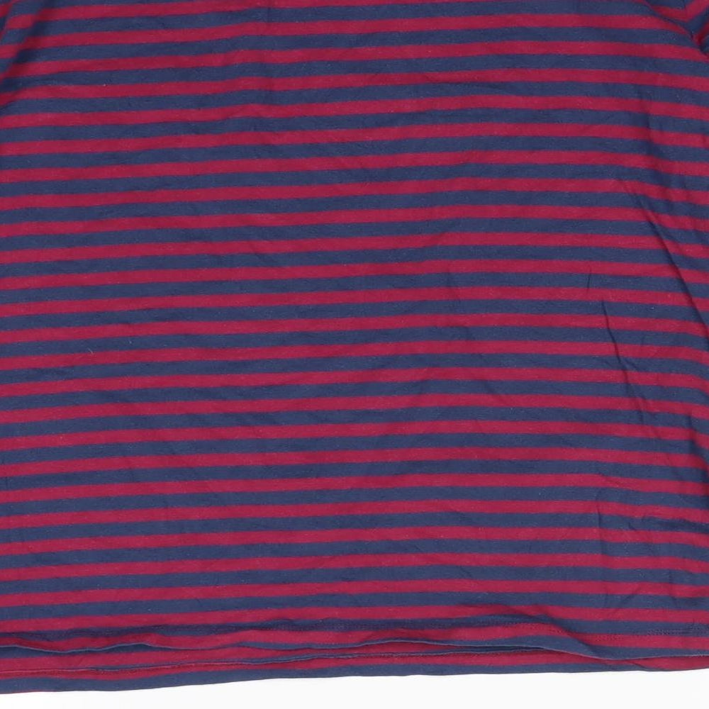 Lily & Me Womens Multicoloured Striped  Basic T-Shirt Size 16