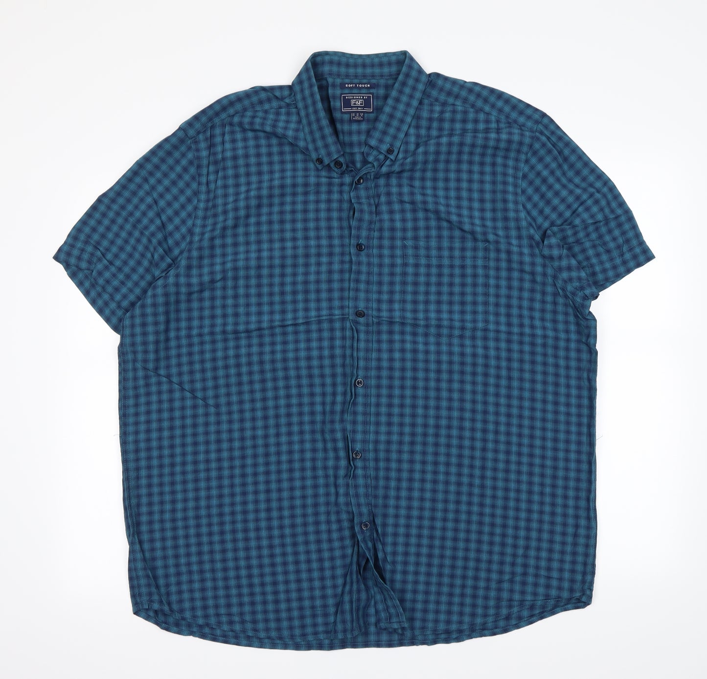 F&F Mens Multicoloured Check   Button-Up Size XL