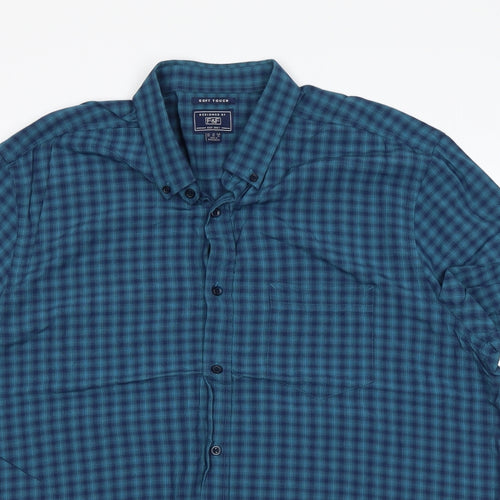 F&F Mens Multicoloured Check   Button-Up Size XL
