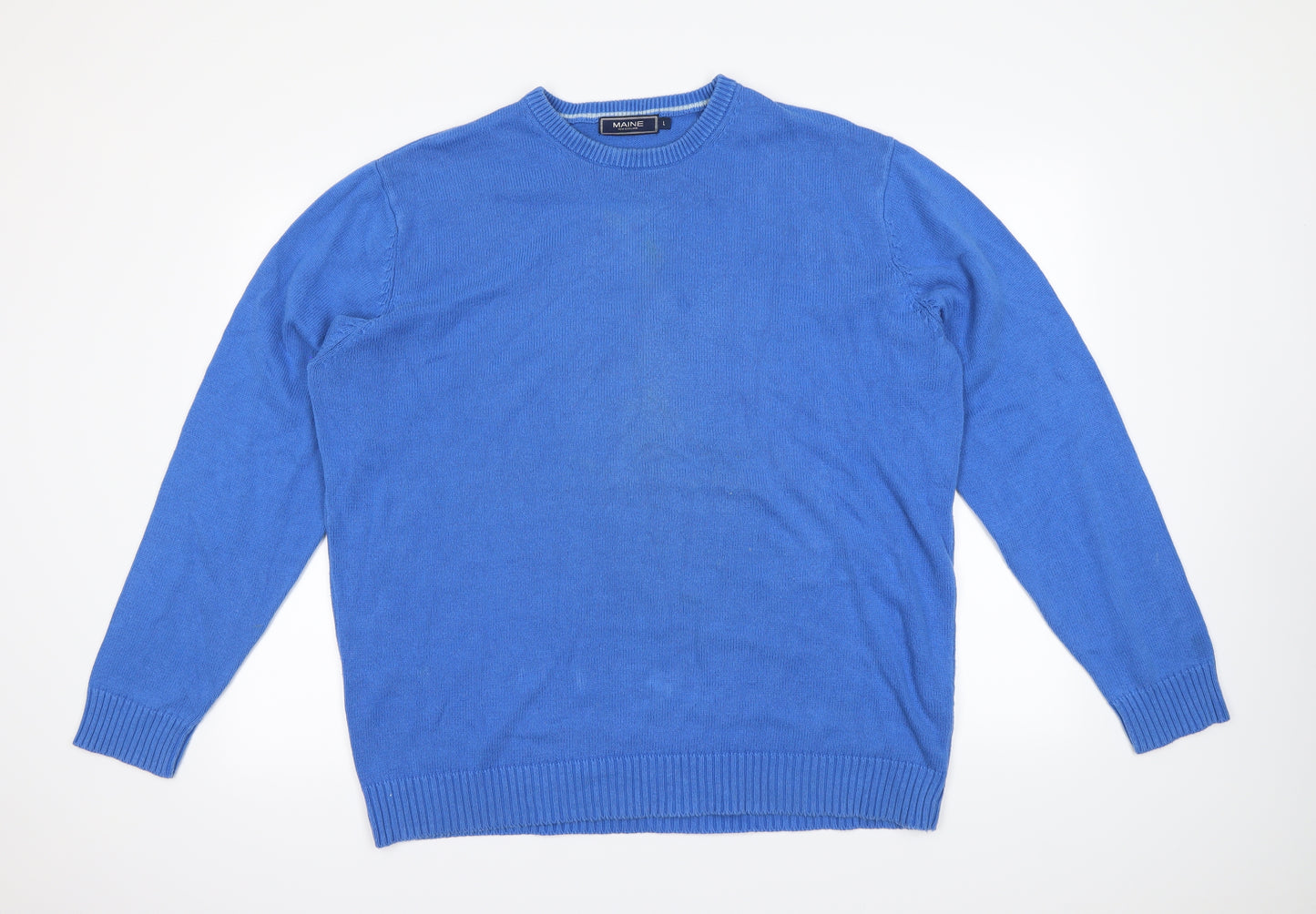Maine Mens Blue   Pullover Jumper Size L