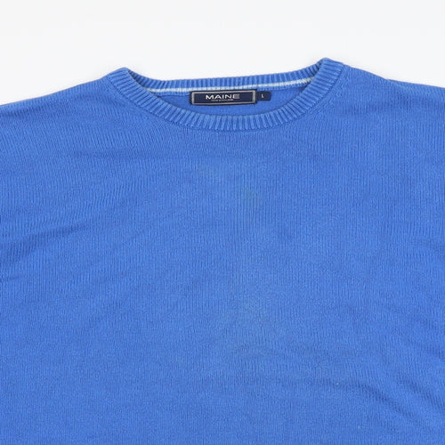 Maine Mens Blue   Pullover Jumper Size L