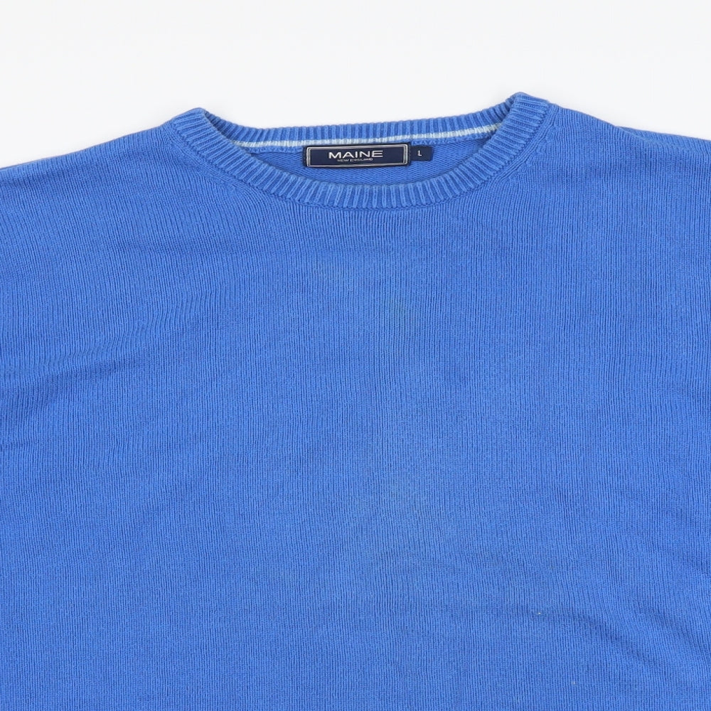 Maine Mens Blue   Pullover Jumper Size L