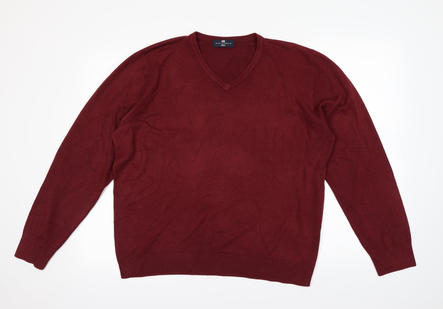 M&S Mens Red   Pullover Jumper Size L