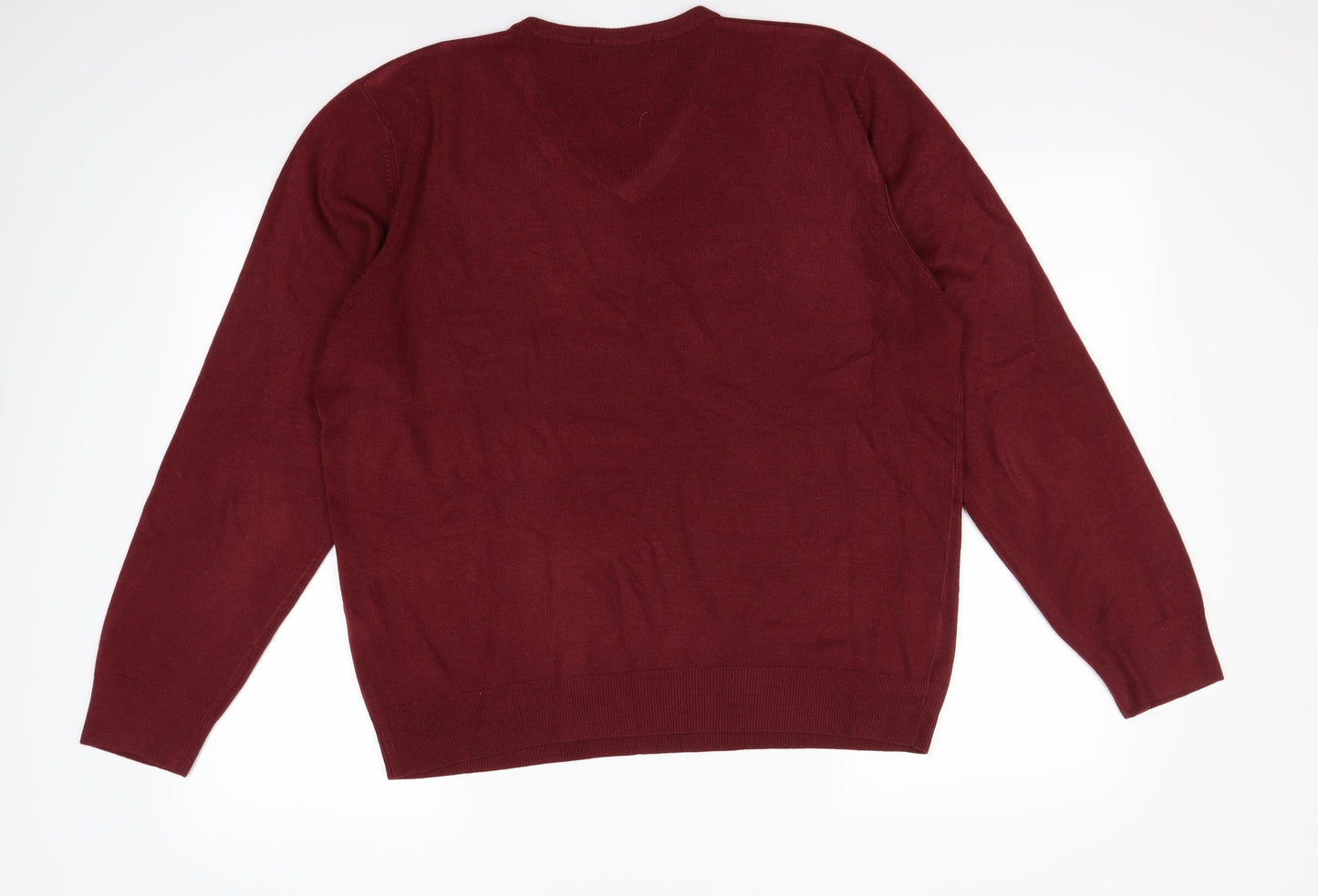 M&S Mens Red   Pullover Jumper Size L