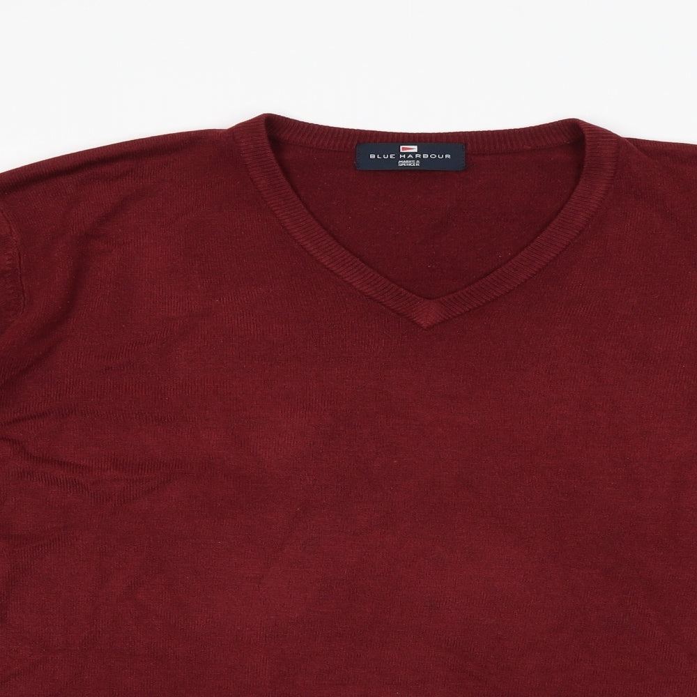 M&S Mens Red   Pullover Jumper Size L
