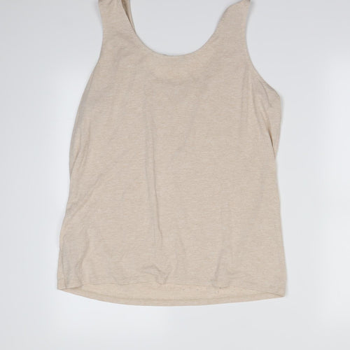 Redherring  Womens Beige Polka Dot  Basic Tank Size 16