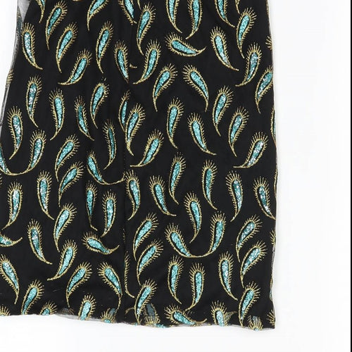 Preworn Womens Ivory Animal Print  Mini Skirt Size S