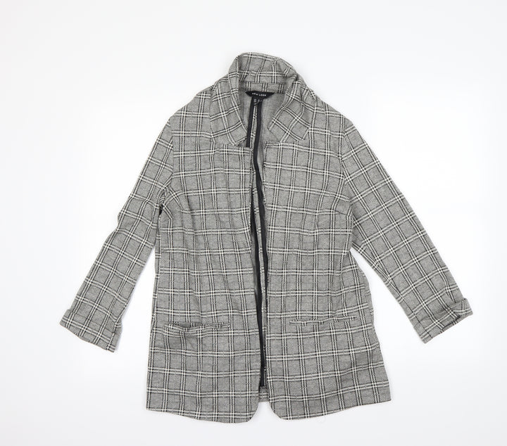 new look Womens Black Check Jacket Size 10