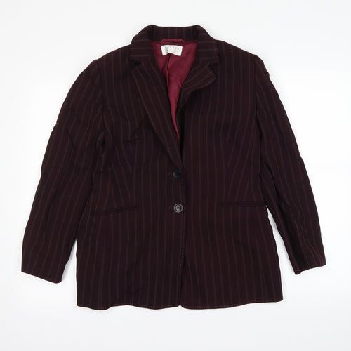 Precis Womens Purple Striped  Jacket Blazer Size 14