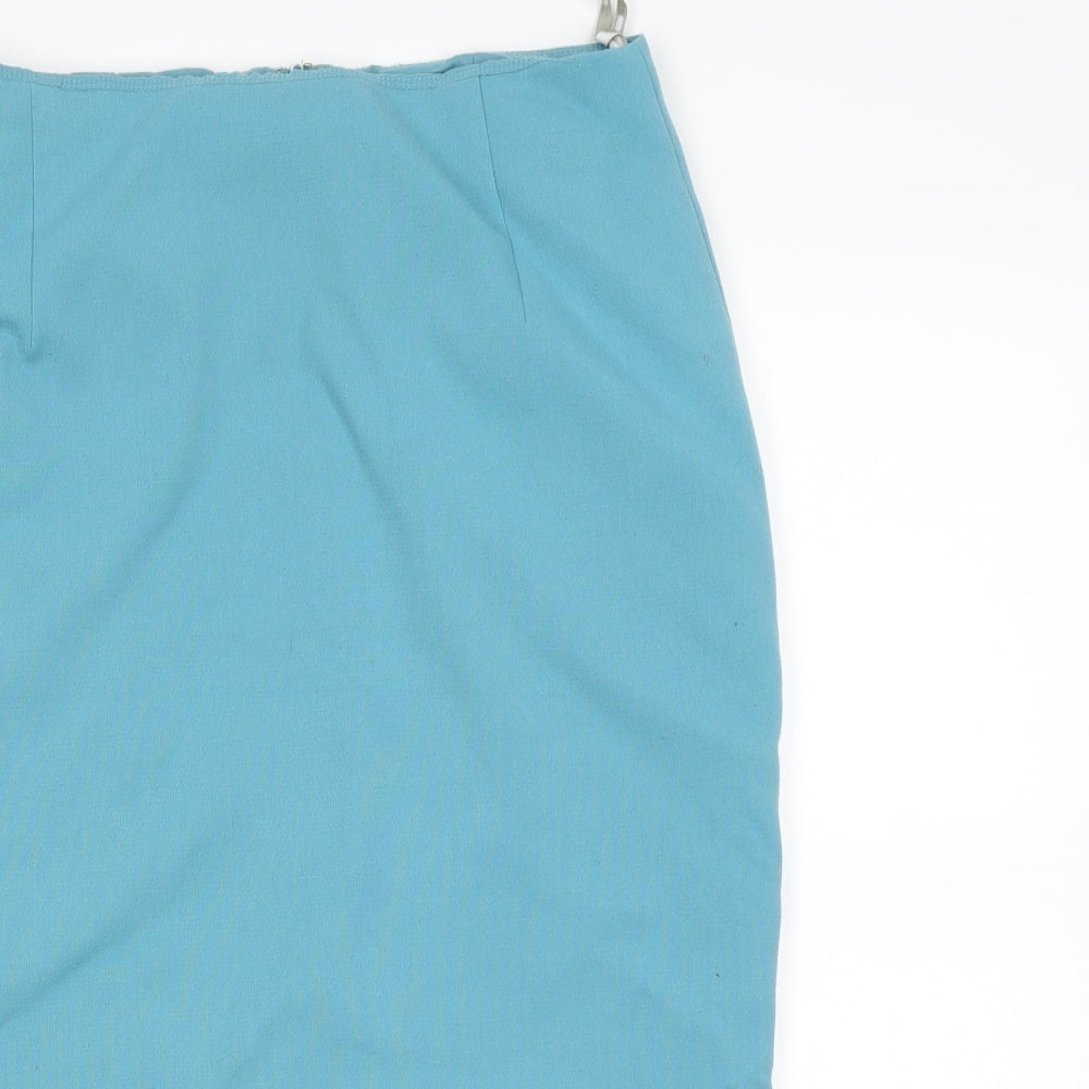 Hobbs Womens Blue   Straight & Pencil Skirt Size 12